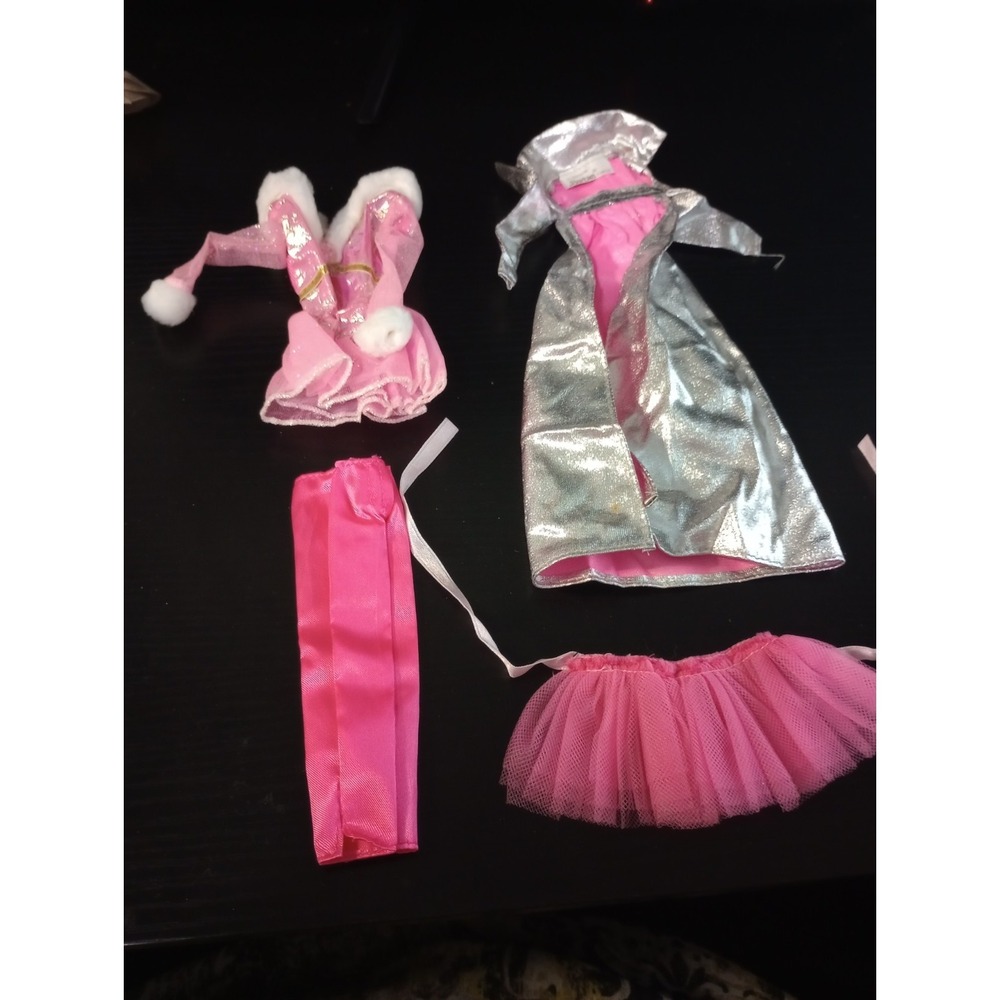 Vintage Barbie Fashion Lot 1998 Jewel Skating Dress 1985 Astro Fashions Galaxy A